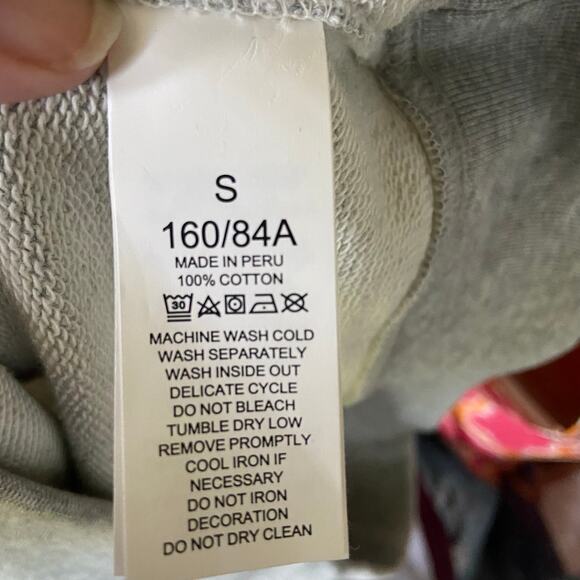 Kate Spade Womens Sweatshirt Size Small Rain Or Shine Short Sleeve Gray $168 NEW - Picture 6 of 7